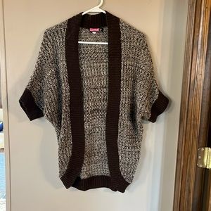 Say What Brown/Cream cardigan sweater. Size. Medium